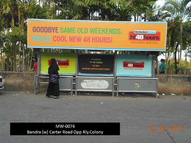 OOH Hoardings Agency in India, Bus Shelter Branding Company in Bandra West Bus Stop Mumbai